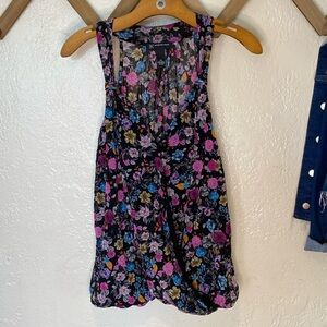 I.N.C international Concepts women’s L floral wrap tank top sleeveless blouse